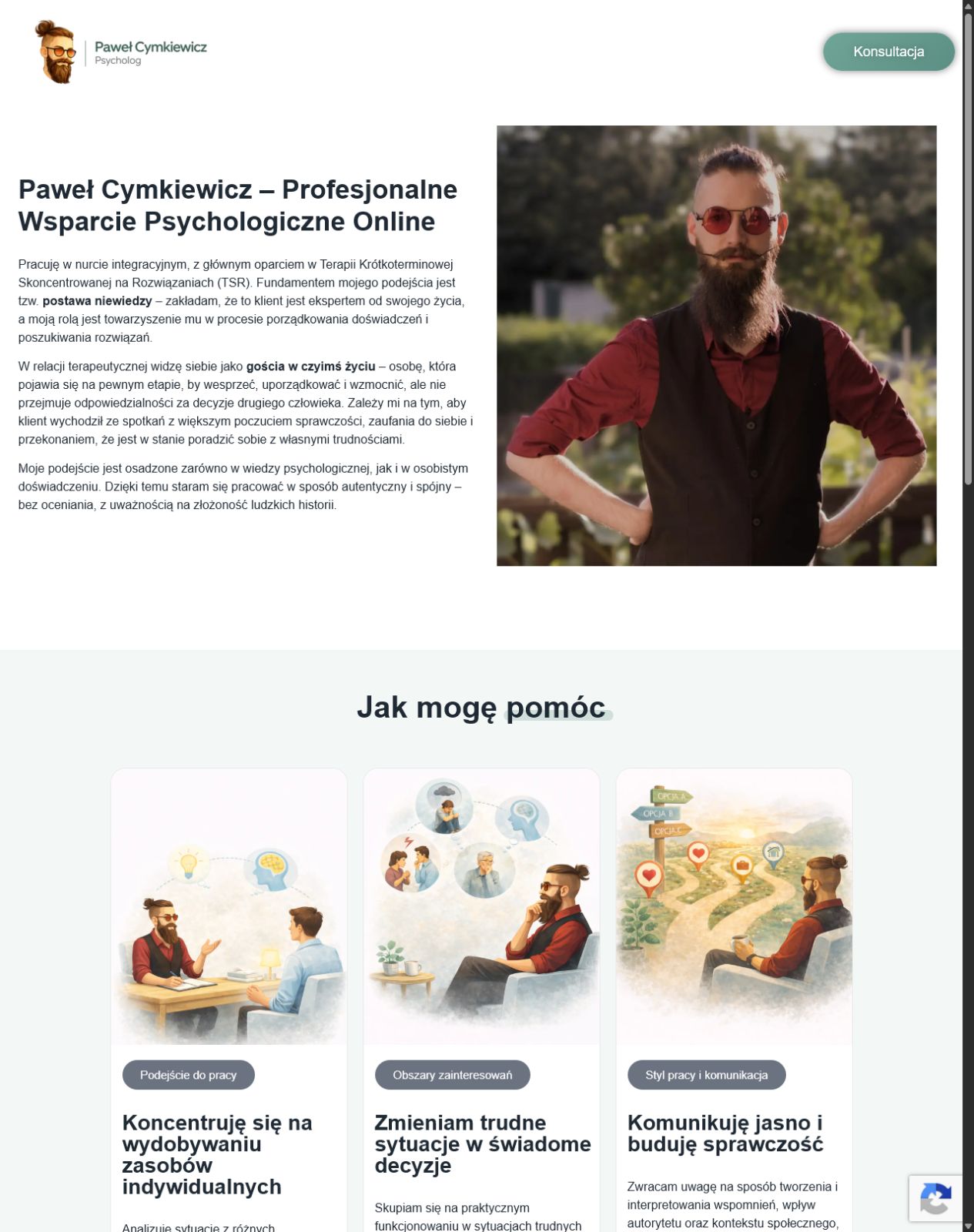Full screenshot of psycholog-cymkiewicz.pl